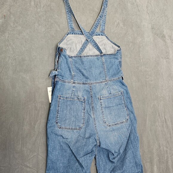 NWT Duluth wrap around tie blue Jean overalls size 4  30X28 A3-32 - Picture 4 of 6